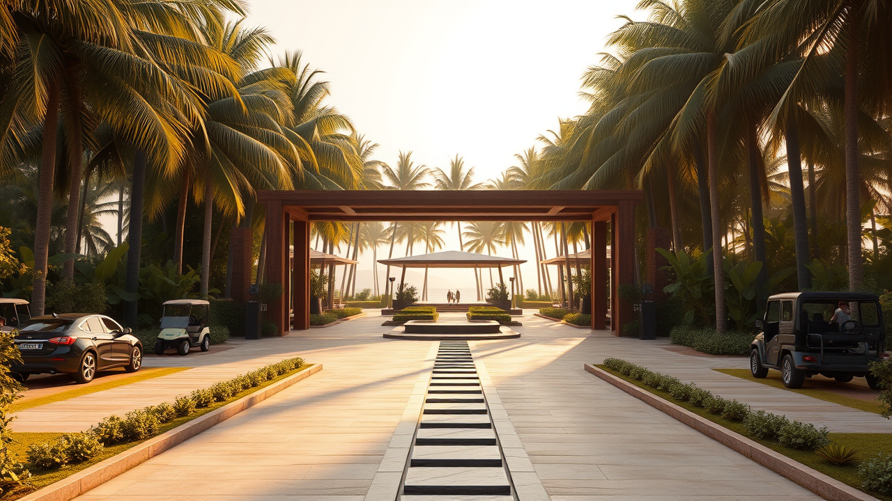 Oceanfront villas aerial