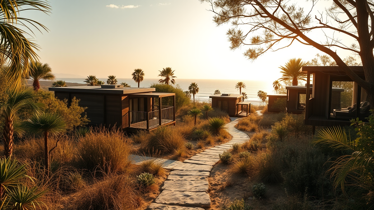 Elevated eco-lodge pods